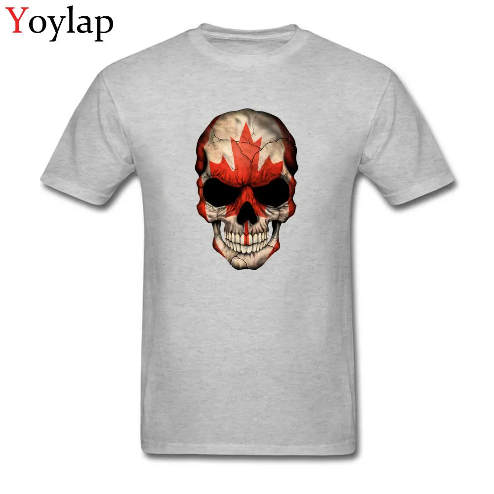 Canadian Flag Skull_grey