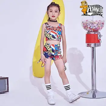 Songyuexia Girls'Jazz Dance Costume Printed Children's Performance Costume Children's Street Dance Costume Children's
Songyuexia Girls'Jazz Dance Costume Printed Children's Performance Costume Children's Street Dance Costume Children's