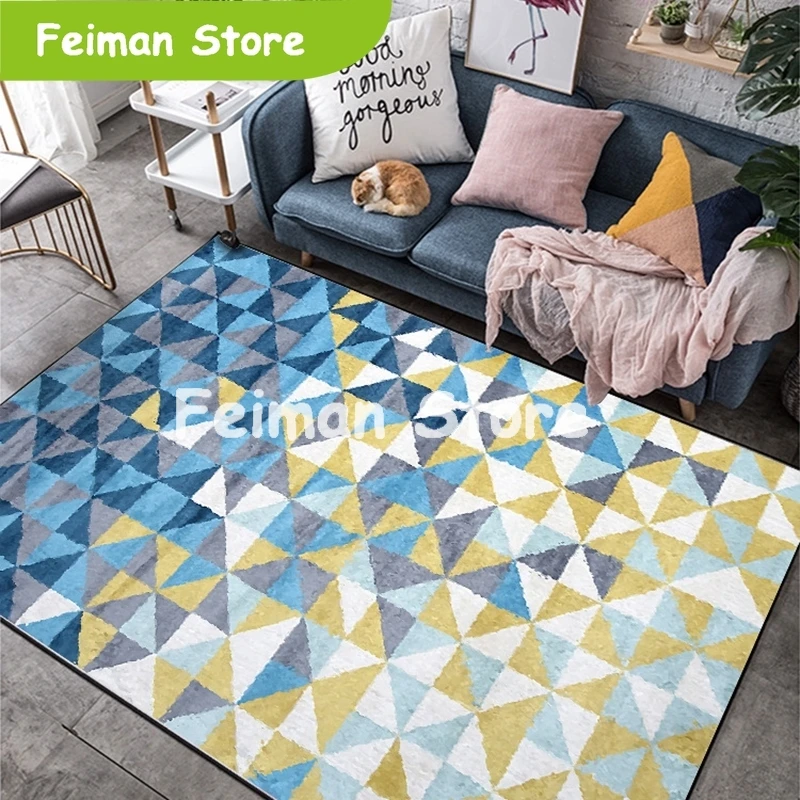 Nordic Minimalist Carpets and Rugs Living Room Bedroom Kids Room Yellow Blue Geometric Print Floor Mat Bathroom Non-Slip
Nordic Minimalist Carpets and Rugs Living Room Bedroom Kids Room Yellow Blue Geometric Print Floor Mat Bathroom Non-Slip