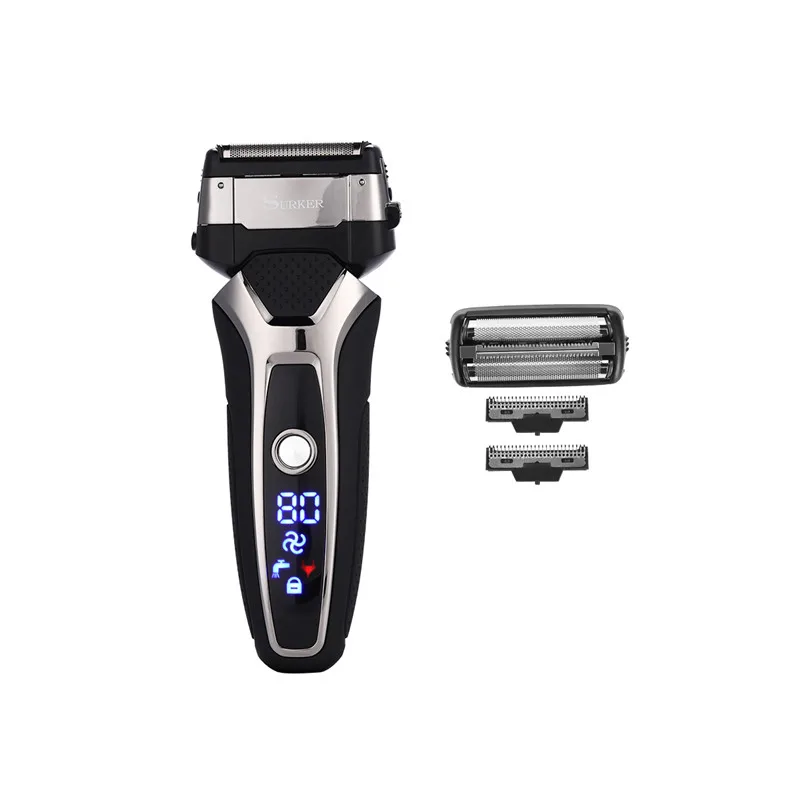 SURKER 3D Floating Shaving Men Triple Blade Beard Razor Face Care Shaver LED Display Beard Machine Beard Trimmer Dry Wet Use
SURKER 3D Floating Shaving Men Triple Blade Beard Razor Face Care Shaver LED Display Beard Machine Beard Trimmer Dry Wet Use