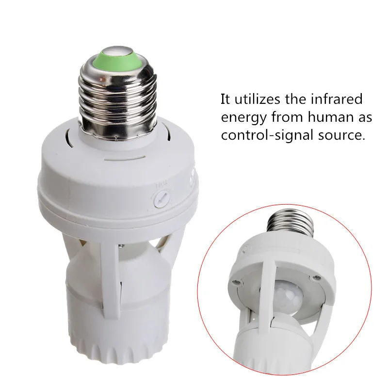 2018 110-220V 360 Degrees PIR Induction Motion Sensor IR infrared Human E27 Plug Socket Switch Base Led Bulb light Lamp Holder
2018 110-220V 360 Degrees PIR Induction Motion Sensor IR infrared Human E27 Plug Socket Switch Base Led Bulb light Lamp Holder