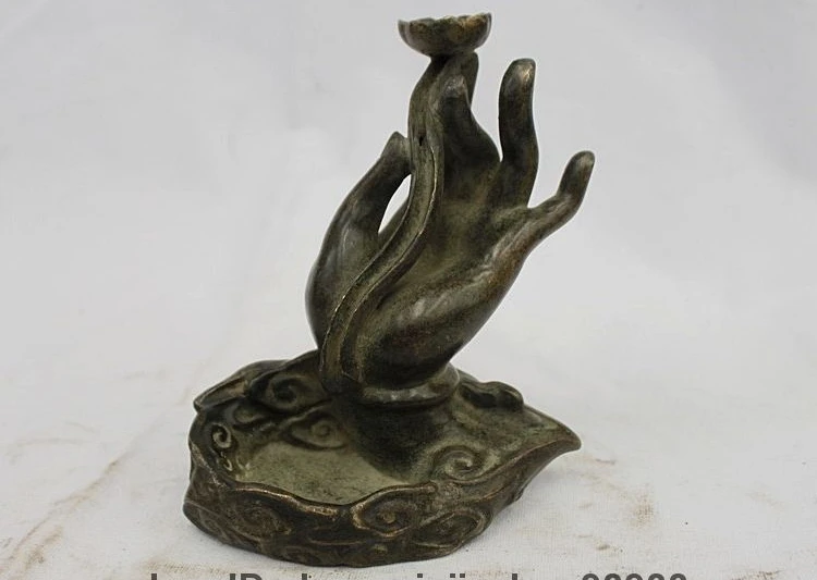 China Tibet old bronze copper Buddhism Buddha Guanyin hand Incense Burner Censer
China Tibet old bronze copper Buddhism Buddha Guanyin hand Incense Burner Censer