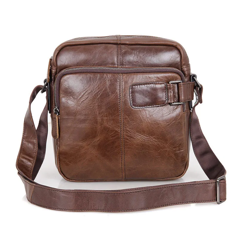 High Quality Vintage Coffee Genuine Leather Small Men Messenger Bags Cowhide Cross Body Shoulder Bags for Men M6012
High Quality Vintage Coffee Genuine Leather Small Men Messenger Bags Cowhide Cross Body Shoulder Bags for Men M6012