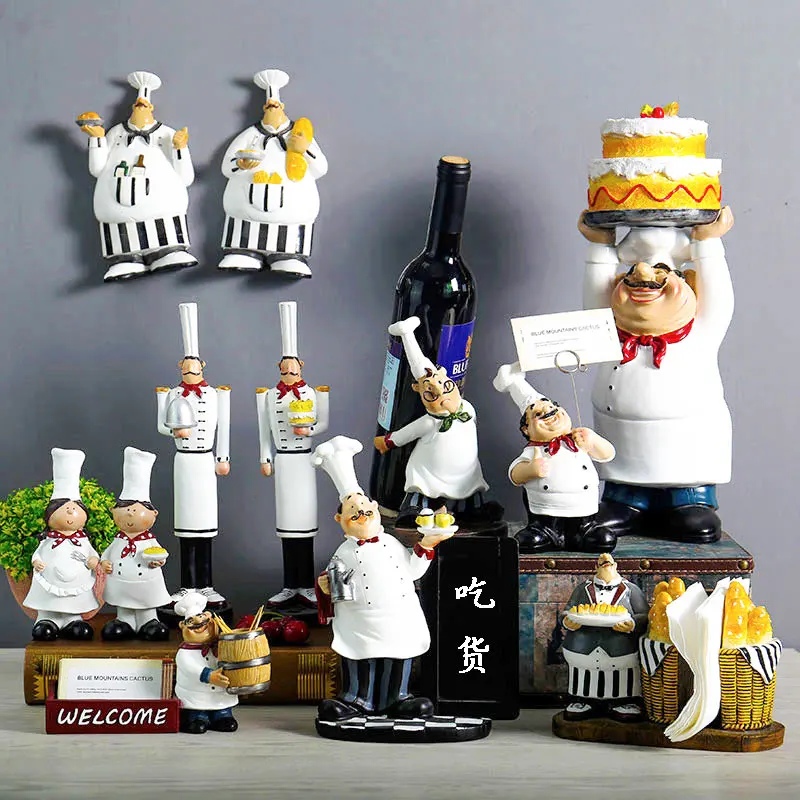 Creative Resin Chef Figurines Bakery Decoration Home Decoration Accessories Living Room Decoration Wine Rack Bakery Ornaments
Creative Resin Chef Figurines Bakery Decoration Home Decoration Accessories Living Room Decoration Wine Rack Bakery Ornaments