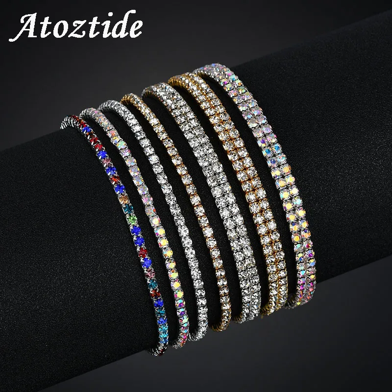 Atoztide Fashoin Elastic 1-2 Rows Clear Crystal Ankle Strap For Women Adjustable Silver/Gold Round Foot Bracelet Jewelry Gift
Atoztide Fashoin Elastic 1-2 Rows Clear Crystal Ankle Strap For Women Adjustable Silver/Gold Round Foot Bracelet Jewelry Gift