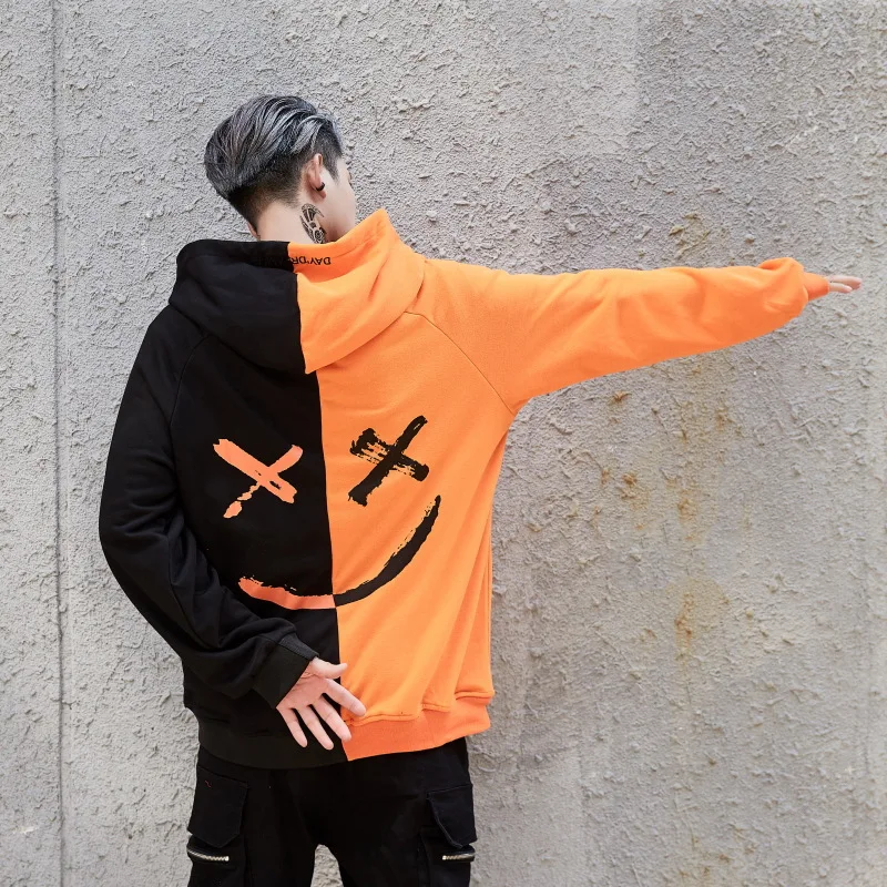 Hoodies Sweatshirts Men Hip Hop Color Block Black White Patchwork Male Hoodie Smile Print Streetwear Men Clothes 2018 for Women
Hoodies Sweatshirts Men Hip Hop Color Block Black White Patchwork Male Hoodie Smile Print Streetwear Men Clothes 2018 for Women