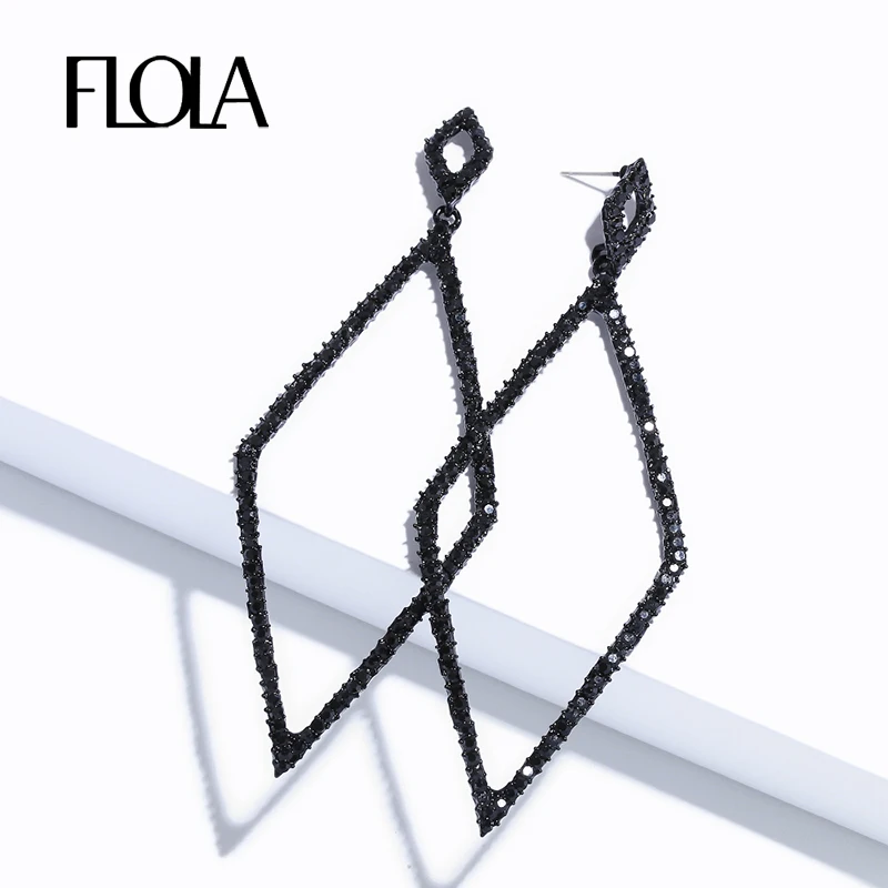 FLOLA Black Big Earrings for Woman Square Long Earrings Crystal Black Jewelry Rhinestone Statement Earings Jewelry ersn99
FLOLA Black Big Earrings for Woman Square Long Earrings Crystal Black Jewelry Rhinestone Statement Earings Jewelry ersn99
