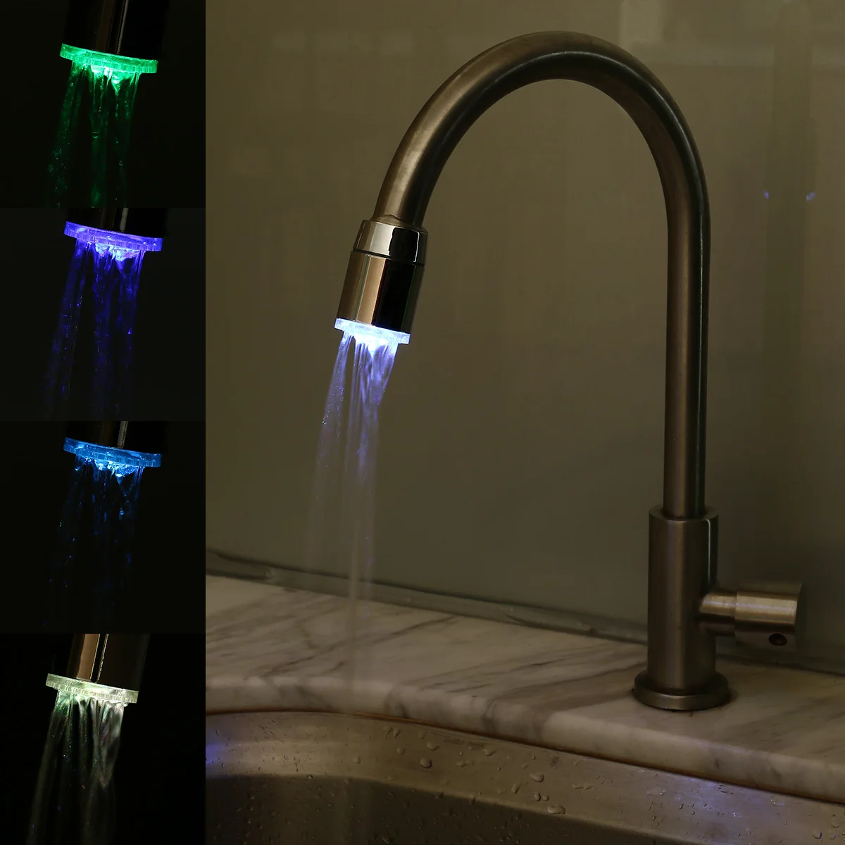 2019 Jump Change Led Light Water Powered Basin Tap Kitchen