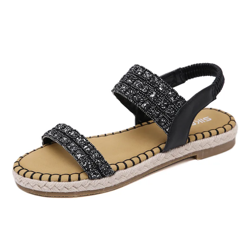 Bohemian Summer Shoes Sweet Womens Sequin hemp rope Flat Sandals High Quality Casual Flats Plus Size 35-42 Sandalias
Bohemian Summer Shoes Sweet Womens Sequin hemp rope Flat Sandals High Quality Casual Flats Plus Size 35-42 Sandalias