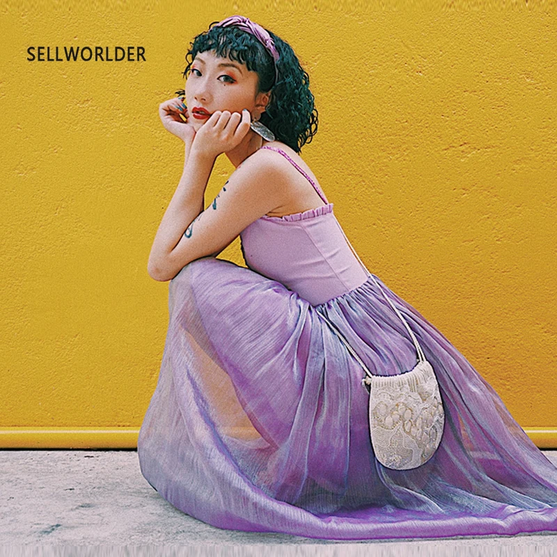 2018 Women Symphony Mesh Solid dress Girl's Sleeveless Starp Ruffles A-line Long Summer Dress
2018 Women Symphony Mesh Solid dress Girl's Sleeveless Starp Ruffles A-line Long Summer Dress