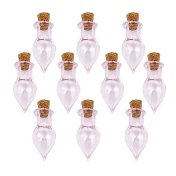 Mini Glass Bottles Jars with Cork Wish Note Craft Bottle Pack of 10 Drop Shape Pink
Mini Glass Bottles Jars with Cork Wish Note Craft Bottle Pack of 10 Drop Shape Pink