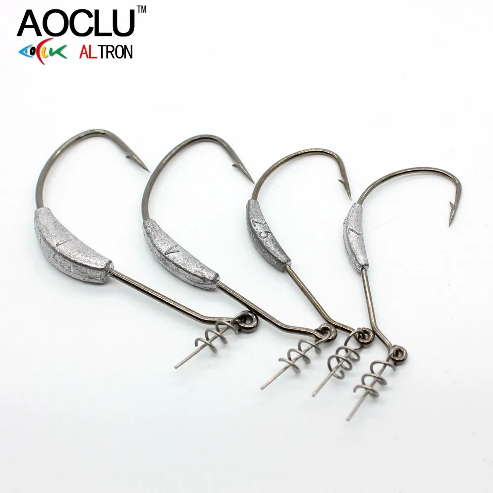 AOCLU bared Lead Crank Shank Fishing Hooks with Soft worm Spring Lock Pin 10pcs/lot from 2g to 7g for soft bait fishing
AOCLU bared Lead Crank Shank Fishing Hooks with Soft worm Spring Lock Pin 10pcs/lot from 2g to 7g for soft bait fishing
