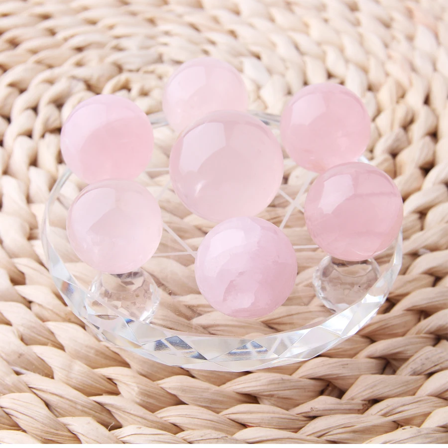 Natural rose quartz SevenStar Chakra Ball Sphere Stone Beads Fengshui Healing Reiki Crystal Suit White Glass Stand Plate
Natural rose quartz SevenStar Chakra Ball Sphere Stone Beads Fengshui Healing Reiki Crystal Suit White Glass Stand Plate