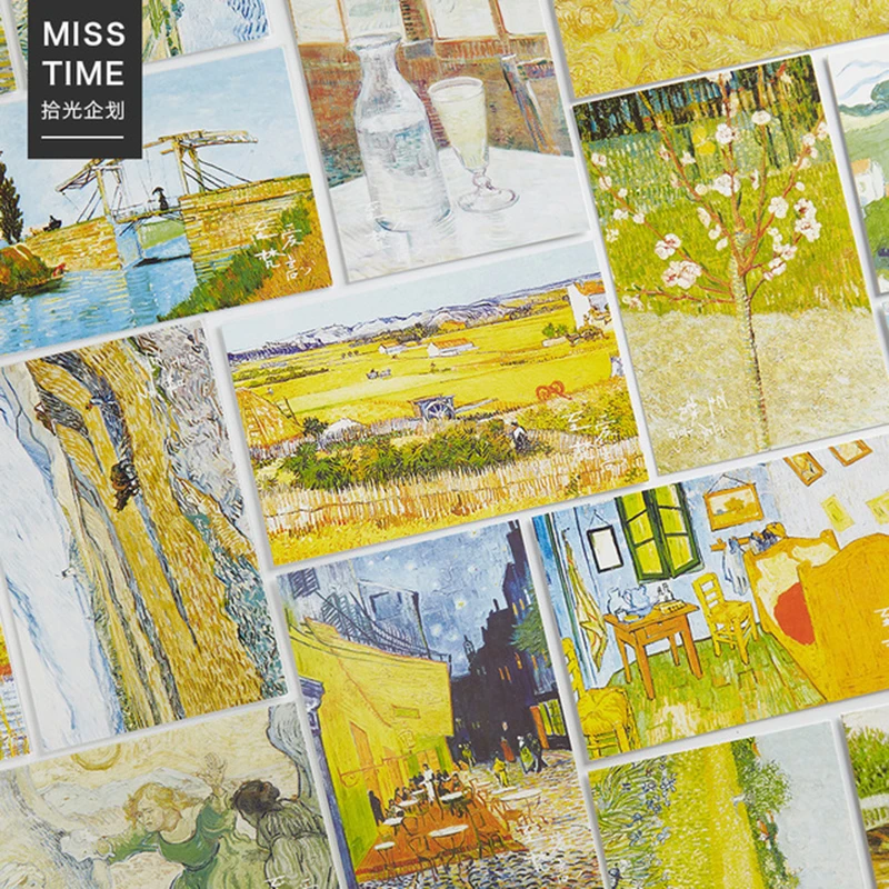 30PCS Box Postcards Sunflower Van Gogh Oil Plainting Creative Gift Card Message Card Greeting Card School Office Stationary
30PCS Box Postcards Sunflower Van Gogh Oil Plainting Creative Gift Card Message Card Greeting Card School Office Stationary