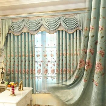Europe Luxury Villa Valance Floral Embroidered Blackout Curtain for Living Room Window Decoration
Europe Luxury Villa Valance Floral Embroidered Blackout Curtain for Living Room Window Decoration