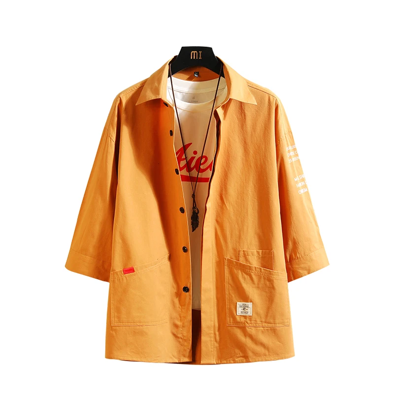 TFETTERS 2019 Summer Fashion Men Shirt 7 Point Sleeve Casual Solid Turn-down Collar Shirts Men Loose Cotton Streetwear Tops
TFETTERS 2019 Summer Fashion Men Shirt 7 Point Sleeve Casual Solid Turn-down Collar Shirts Men Loose Cotton Streetwear Tops