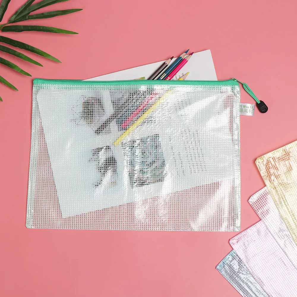 1PC Waterproof Plastic Zippe Document Bag Pencil Pen Case File Folder Mesh Travel Storage Bags Grid Pouch School Office Supplies
1PC Waterproof Plastic Zippe Document Bag Pencil Pen Case File Folder Mesh Travel Storage Bags Grid Pouch School Office Supplies
