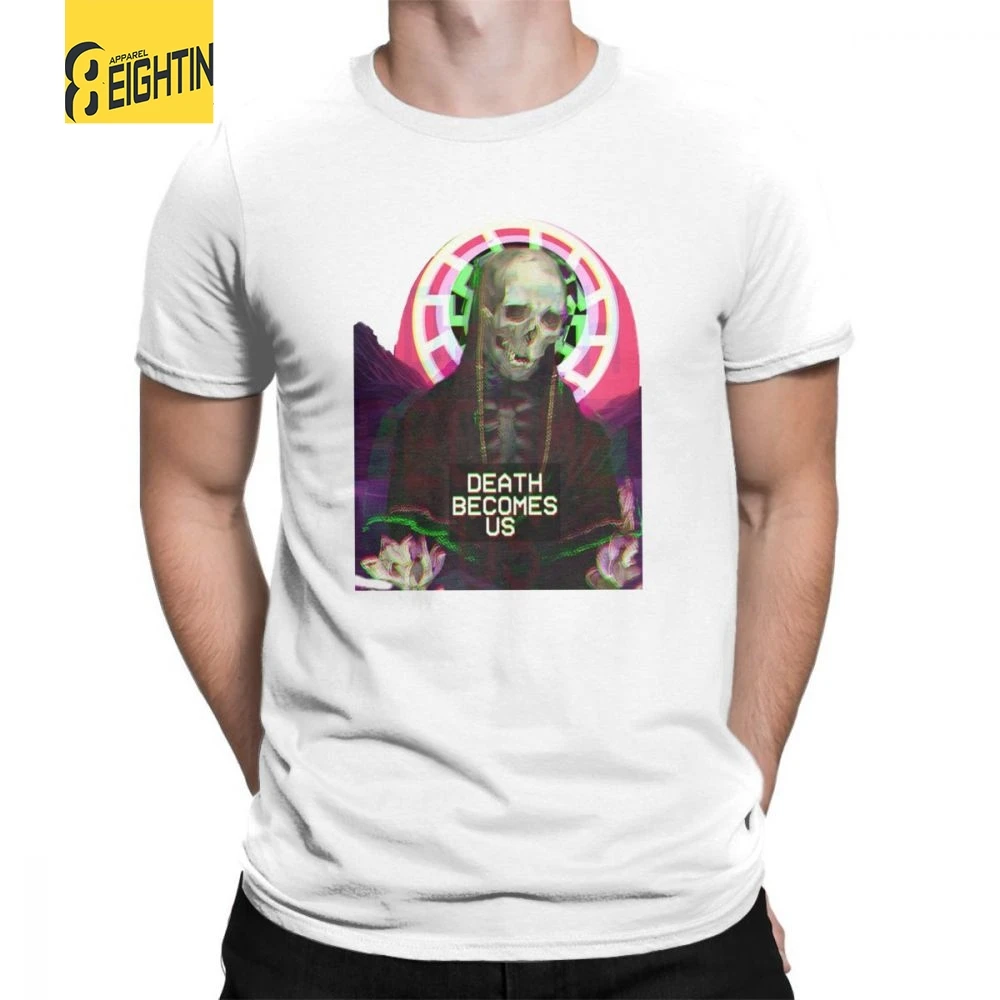 Death Becomes Us Vaporwave T Shirts Mens 100% Cotton T-Shirts Breathable Design Short Sleeved O Neck Tee Shirts Plus Size
Death Becomes Us Vaporwave T Shirts Mens 100% Cotton T-Shirts Breathable Design Short Sleeved O Neck Tee Shirts Plus Size