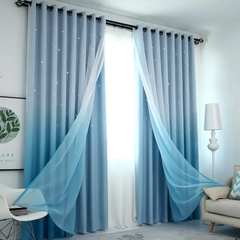 Gradient Color Curtain Tulle Double Gauze Curtains Window Sheer Curtain For Living Room Bedroom High Shading Window Screening
Gradient Color Curtain Tulle Double Gauze Curtains Window Sheer Curtain For Living Room Bedroom High Shading Window Screening