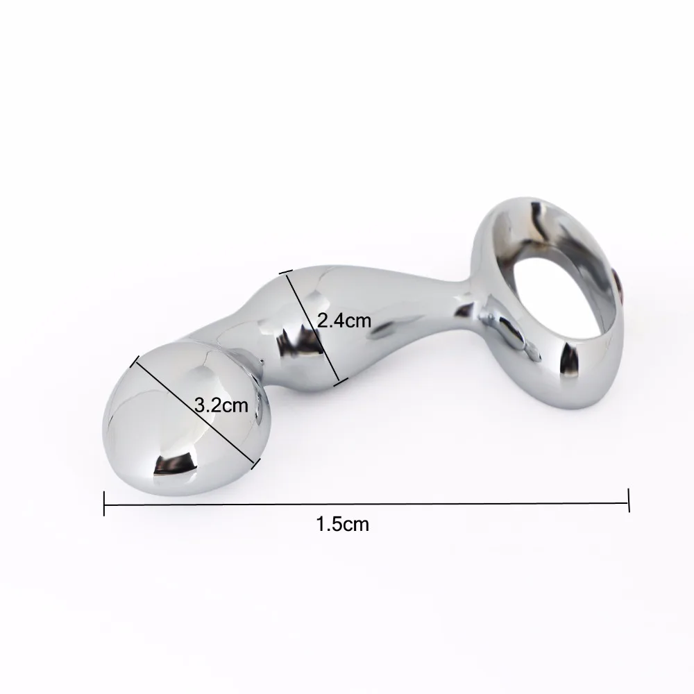 Stainless Steel Anal Plug Prostate Massage Wand Sex Toys,Metal Anal Sex Toys,Beads Anal Massager Erotic Products,Men Prostate O3