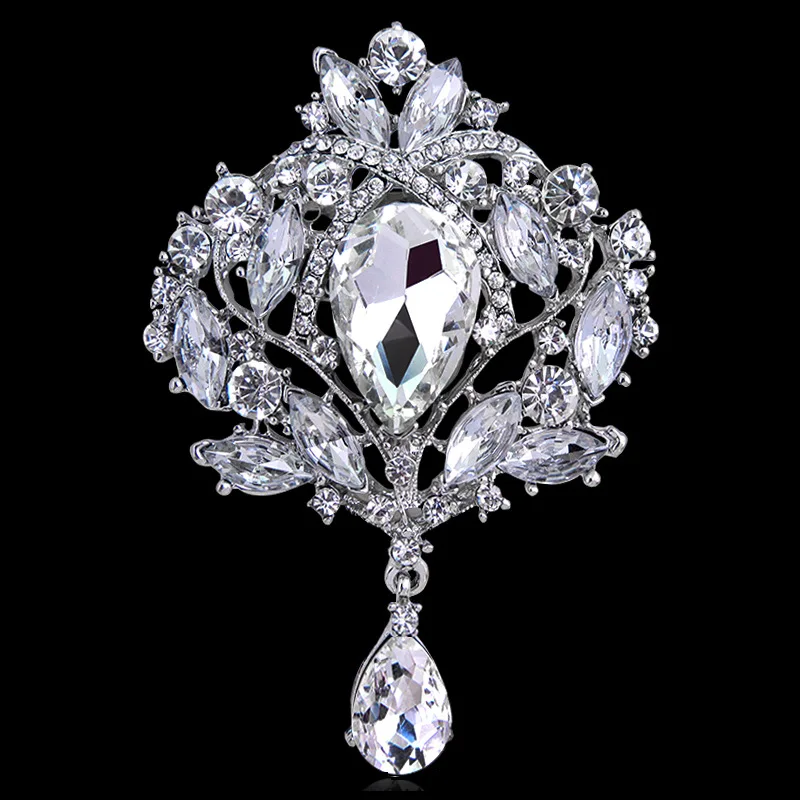 TREAZY Fashion Scarf Brooch Flower Waterdrop Bouquet Crystal Brooch Pins Women Badge Lapel Pin Cloth Accessories Christmas Gift
TREAZY Fashion Scarf Brooch Flower Waterdrop Bouquet Crystal Brooch Pins Women Badge Lapel Pin Cloth Accessories Christmas Gift
