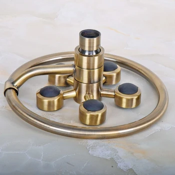 Bathroom Accessories 7.7 inch Round Antique Brass Bathroom Rain Shower Head Wsh212