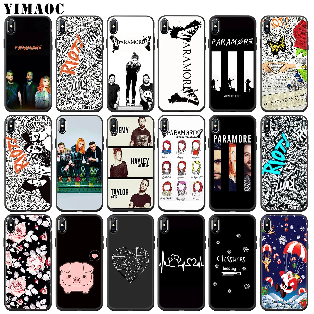 YIMAOC Riot Paramore Soft Silicone Phone Case for iPhone 11 Pro XS Max XR X 6 6S 7 8 Plus 5 5S SE 10 TPU Black flower Cover
YIMAOC Riot Paramore Soft Silicone Phone Case for iPhone 11 Pro XS Max XR X 6 6S 7 8 Plus 5 5S SE 10 TPU Black flower Cover