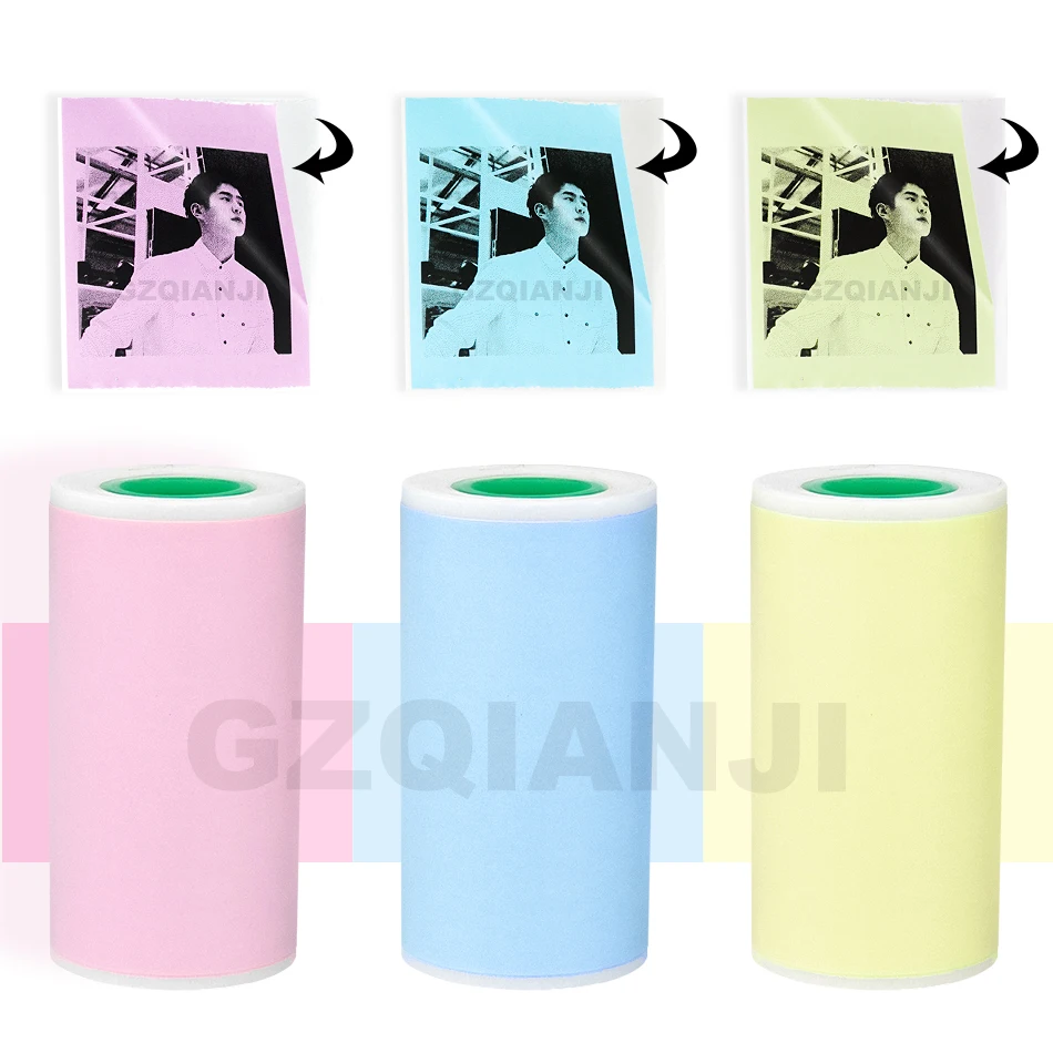 3 Rolls in one box Color sticker label Thermal paper for Photo pocker Peripage A6 A8 or Paperang Printer P1 P2 57 58*30mm
3 Rolls in one box Color sticker label Thermal paper for Photo pocker Peripage A6 A8 or Paperang Printer P1 P2 57 58*30mm