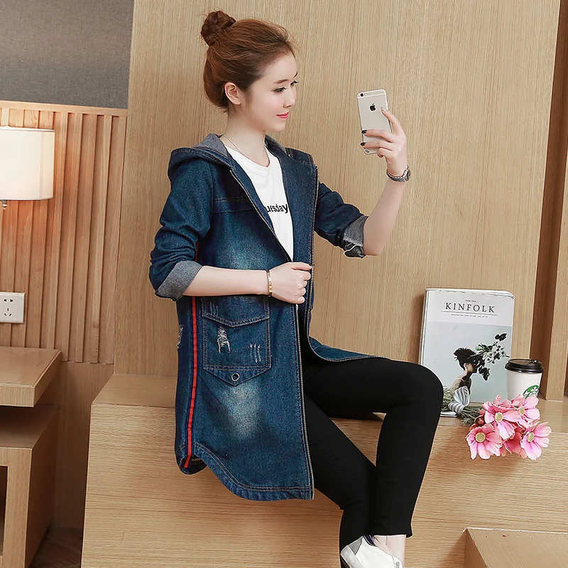 M-3XL 2019 Autumn New Fashion Vintage Ripped Oversized Jeans Jacket Coat Female Hooded Long Denim Jackets For Women Female
M-3XL 2019 Autumn New Fashion Vintage Ripped Oversized Jeans Jacket Coat Female Hooded Long Denim Jackets For Women Female
