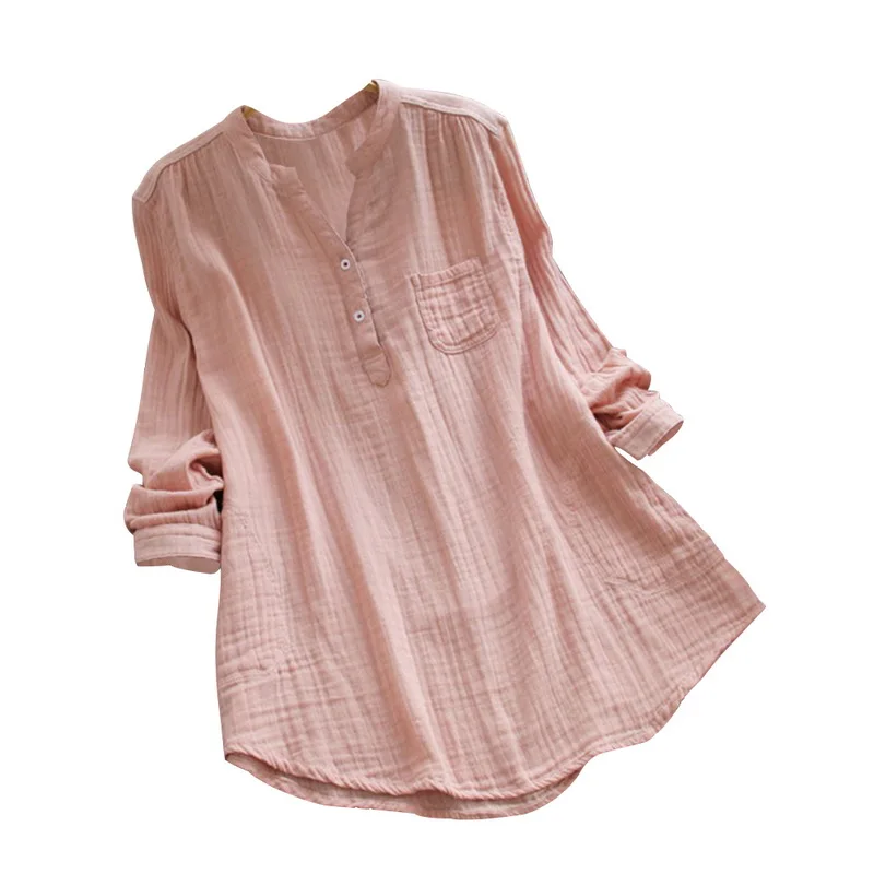 Laamei Autumn 5XL Women Basic Shirts Cotton Long Sleeves V-neck Solid Color Tunic Tops Blouse Shirt Casual Vintage Button Blusas
Laamei Autumn 5XL Women Basic Shirts Cotton Long Sleeves V-neck Solid Color Tunic Tops Blouse Shirt Casual Vintage Button Blusas