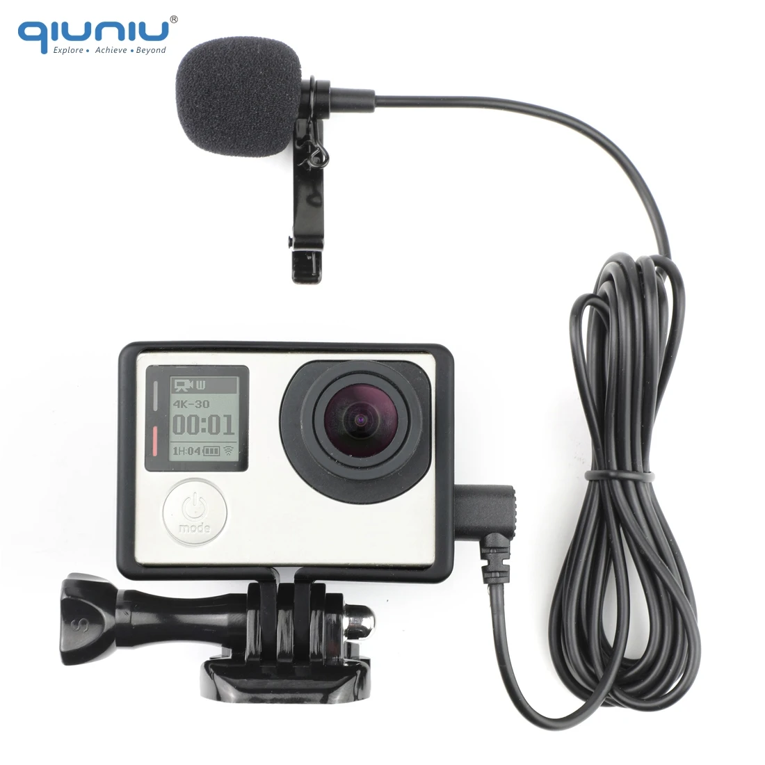QIUNIU External Microphone Mic with Standard Frame Mount Protective Case for GoPro Hero 3 3+ 4 For GoPro Accessories
QIUNIU External Microphone Mic with Standard Frame Mount Protective Case for GoPro Hero 3 3+ 4 For GoPro Accessories