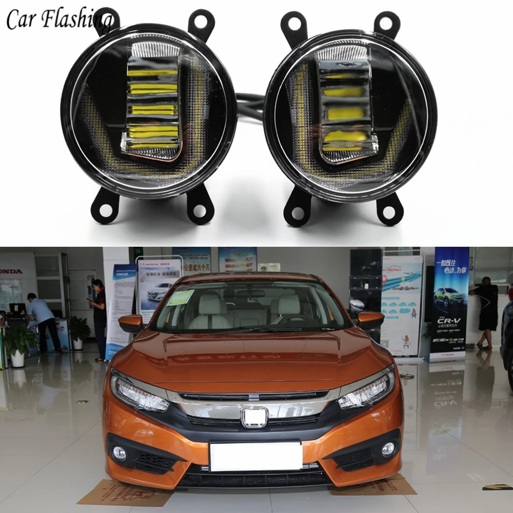 3-IN-1 Functions Auto LED DRL Daytime Running Light Car Projector Fog Lamp with yellow signal For Honda Civic 2016 2017 2018
3-IN-1 Functions Auto LED DRL Daytime Running Light Car Projector Fog Lamp with yellow signal For Honda Civic 2016 2017 2018