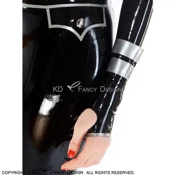 Black And Silver Stripes Sexy Fingerless Short Latex Gloves Rubber Gauntlets Mittens ST-0037
Black And Silver Stripes Sexy Fingerless Short Latex Gloves Rubber Gauntlets Mittens ST-0037