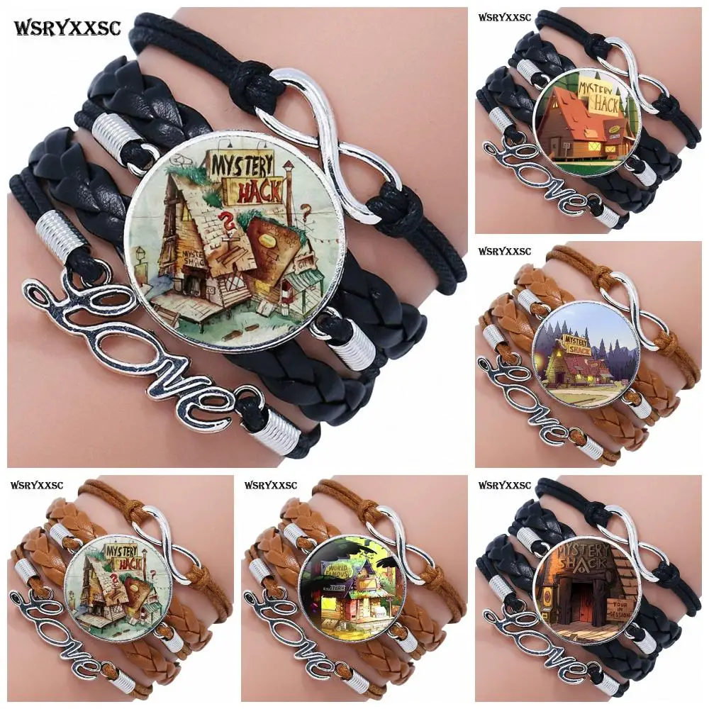Gravity Falls Mystery Shack For Men Women Gift Multilayer Black/Brown Leather Bracelet Bangle Cartoon Jewelry
Gravity Falls Mystery Shack For Men Women Gift Multilayer Black/Brown Leather Bracelet Bangle Cartoon Jewelry
