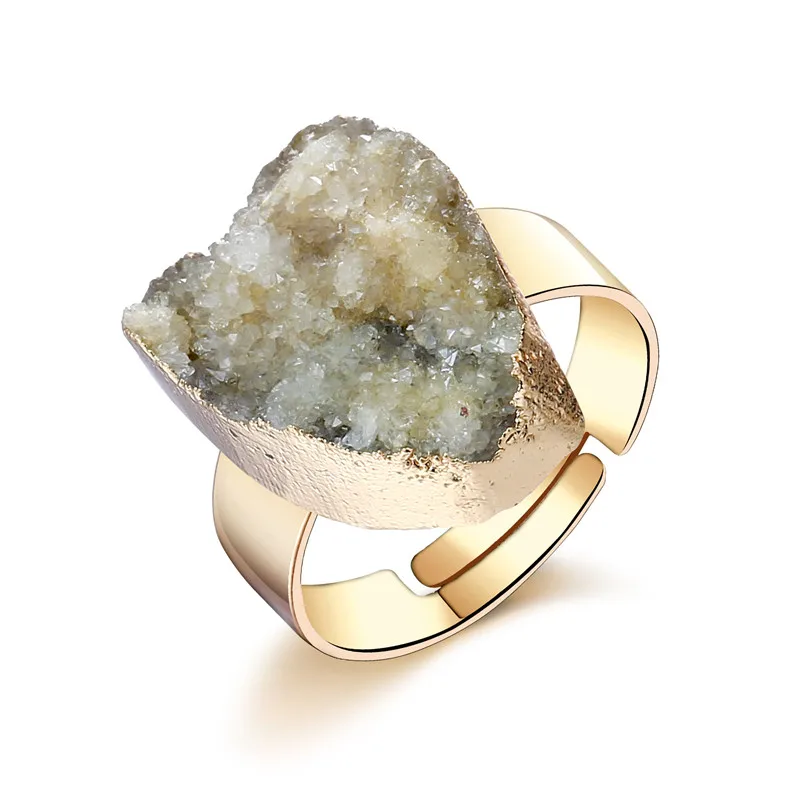 1PC European Style Natural Stone Ajustable Ring For Women Men Triangle Irregular Shape Drusy Druzy Rings Woman Jewelry R223
1PC European Style Natural Stone Ajustable Ring For Women Men Triangle Irregular Shape Drusy Druzy Rings Woman Jewelry R223
