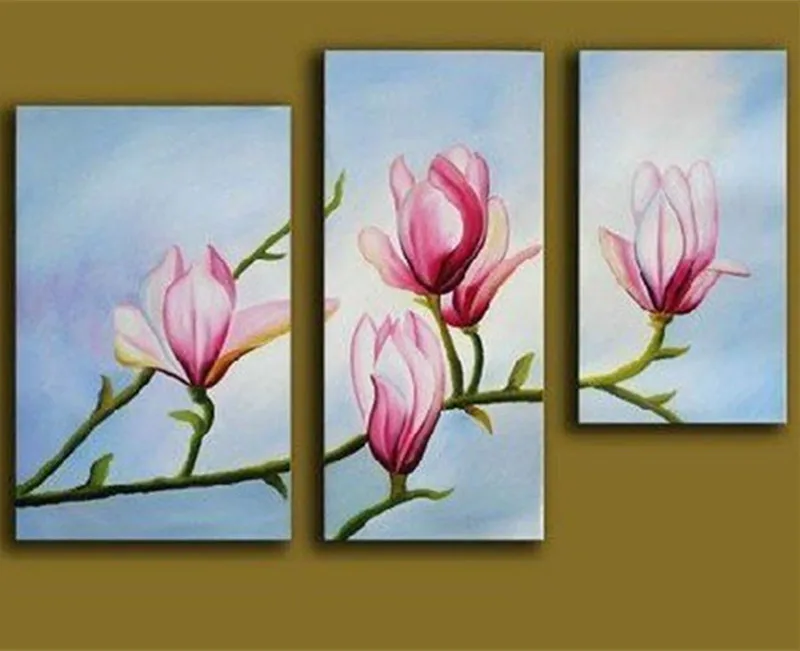 Modern Handpainted Abstract Pink Flower Oil Painting on Canvas Handmade Floral Paintings Large 3 Piece Pictures Home Decor Art
Modern Handpainted Abstract Pink Flower Oil Painting on Canvas Handmade Floral Paintings Large 3 Piece Pictures Home Decor Art