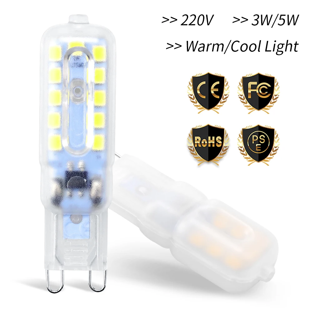 

G9 LED Bulb 5W Bombillas LED 3W Dimmable G4 LED Lamp 220V Corn Bulb Light Chandelier 2835SMD Ampoule Replace Halogen Lamp 240V