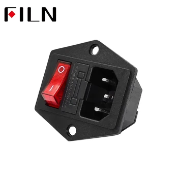 FL-AC-04 Red Rocker Switch AC Power Socket Fuse Switch Connector Plug Connector 3 Pins With 10A Fuse 15A 250VAC
FL-AC-04 Red Rocker Switch AC Power Socket Fuse Switch Connector Plug Connector 3 Pins With 10A Fuse 15A 250VAC