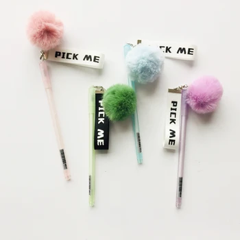 1PC Colorful Hairball Ribbon Gel Pen Rollerball Signing Pen For Kids Gift School Office Supply Stationery Black Ink
1PC Colorful Hairball Ribbon Gel Pen Rollerball Signing Pen For Kids Gift School Office Supply Stationery Black Ink