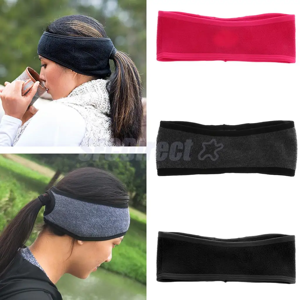 Womens Thermal Polar Fleece Ponytail Headband Ear Warmers for Outdoor Sports, Fitness, Running or Daily Wear
Womens Thermal Polar Fleece Ponytail Headband Ear Warmers for Outdoor Sports, Fitness, Running or Daily Wear