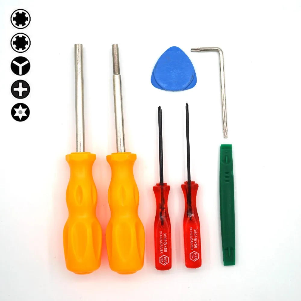7 in 1 Tools Kit With Handle 3.8 4.5 mm Security Screwdriver Game Bit 2.5Y T6-T8H Set for Nintendo Switch Screwdriver
7 in 1 Tools Kit With Handle 3.8 4.5 mm Security Screwdriver Game Bit 2.5Y T6-T8H Set for Nintendo Switch Screwdriver
