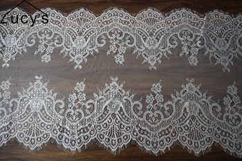 European 15 meters/lot 38CM wide scallop edging trimming eyelash lace trim for women dresses gowns factory price
European 15 meters/lot 38CM wide scallop edging trimming eyelash lace trim for women dresses gowns factory price