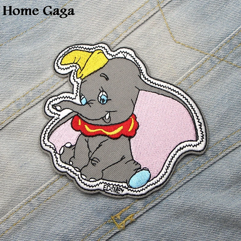Homegaga Dumbo elephant Patches DIY Embroidered badges Iron on sewing pour jacket clothes Applique accessories stickers D0751
Homegaga Dumbo elephant Patches DIY Embroidered badges Iron on sewing pour jacket clothes Applique accessories stickers D0751