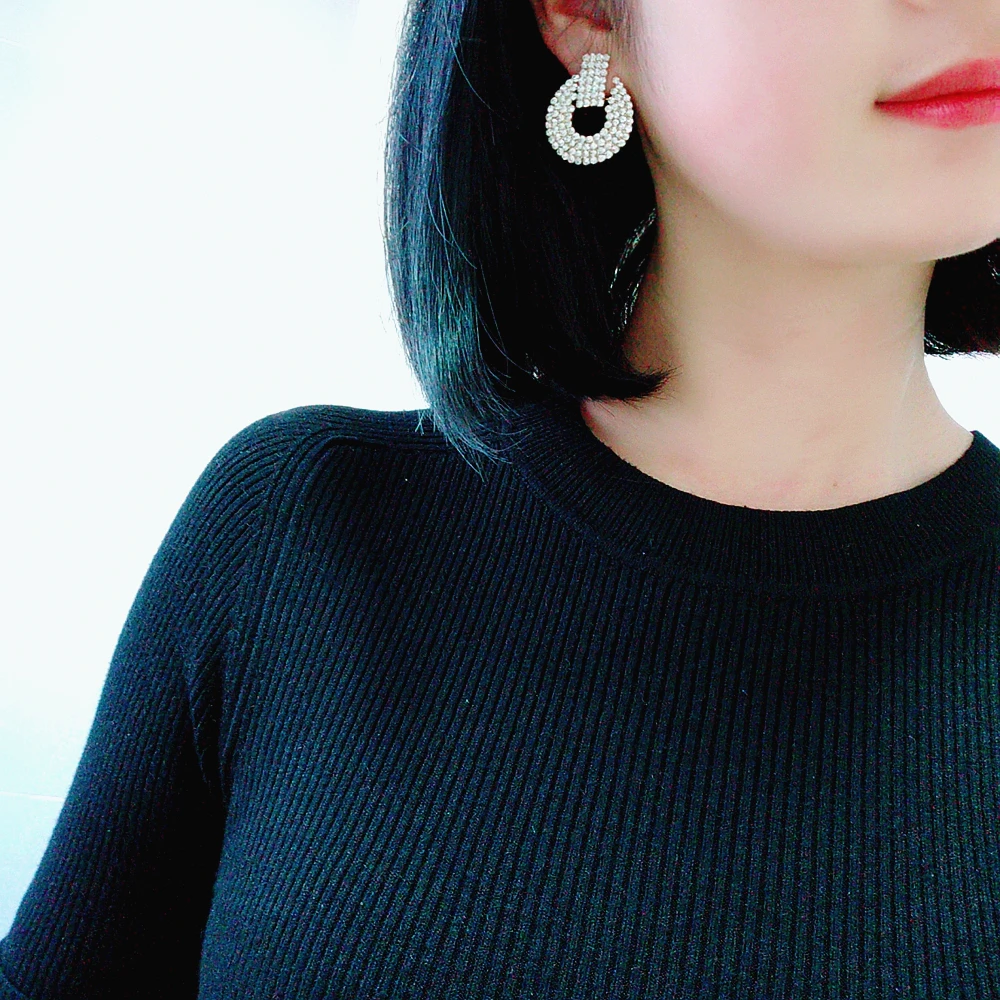 New Design Fashion Wedding Jewelry Elegant Crystal Dangle Drop Earrings Simple Geometric Round Circle Earrings For Woman WX163
New Design Fashion Wedding Jewelry Elegant Crystal Dangle Drop Earrings Simple Geometric Round Circle Earrings For Woman WX163