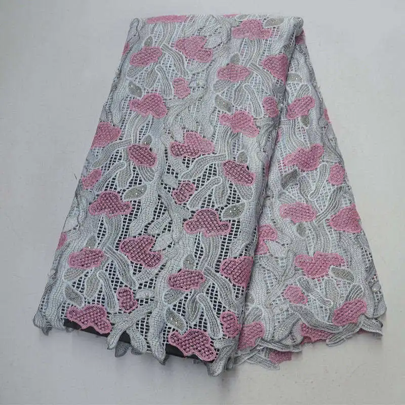 New Fashion White African Cord Lace French Lace Fabric High Quality Guipure Lace Fabric Material for Party Wedding Dress 30
New Fashion White African Cord Lace French Lace Fabric High Quality Guipure Lace Fabric Material for Party Wedding Dress 30