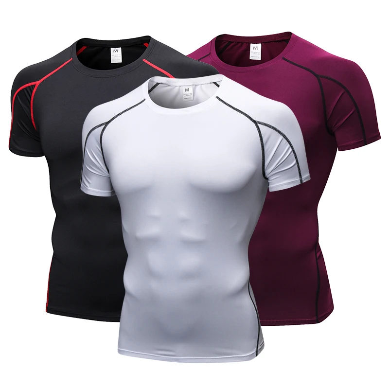 New Men's T-shirts Quick Dry Tight Fitness Running T shirts Male Solid Short Sleeve Gym Sport Top Tee Clothing Men's Sportswear
New Men's T-shirts Quick Dry Tight Fitness Running T shirts Male Solid Short Sleeve Gym Sport Top Tee Clothing Men's Sportswear