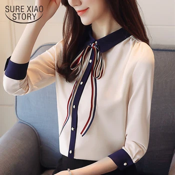 2019 new spring women blouses bow long sleeved blouses chiffon women clothing patchwork OL women tops sweet shirts D509 30
2019 new spring women blouses bow long sleeved blouses chiffon women clothing patchwork OL women tops sweet shirts D509 30