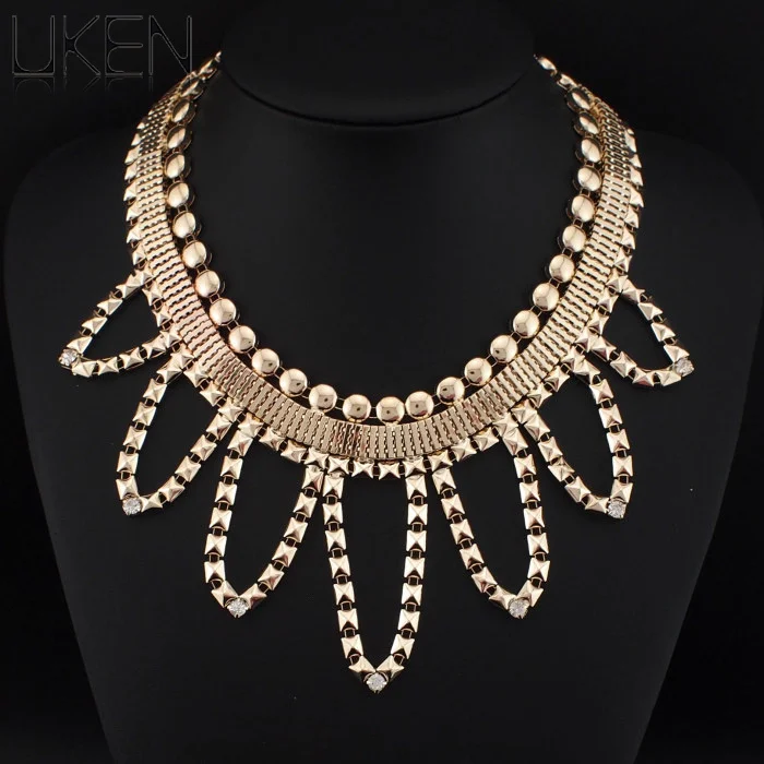 UKEN Fashion Women Dress Boho Statement Necklaces Popular Metal Beads Chain Chokers Necklaces Party Chothes Accessories Jewelry
UKEN Fashion Women Dress Boho Statement Necklaces Popular Metal Beads Chain Chokers Necklaces Party Chothes Accessories Jewelry