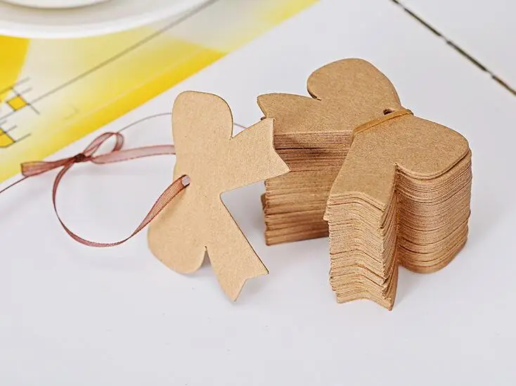 

Kraft paper tag hang paper card blank note gift creative DIY wedding Birthday baby shower Party candy box Decoration event wh