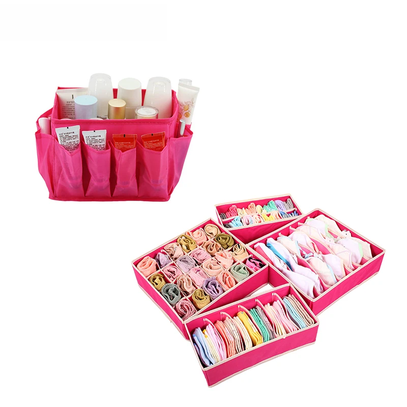 Home Office Desktop Organizer Make Cosmetic Storage Box + 4PCS Storage Boxes for Ties Socks Bra Underwear Divider
Home Office Desktop Organizer Make Cosmetic Storage Box + 4PCS Storage Boxes for Ties Socks Bra Underwear Divider